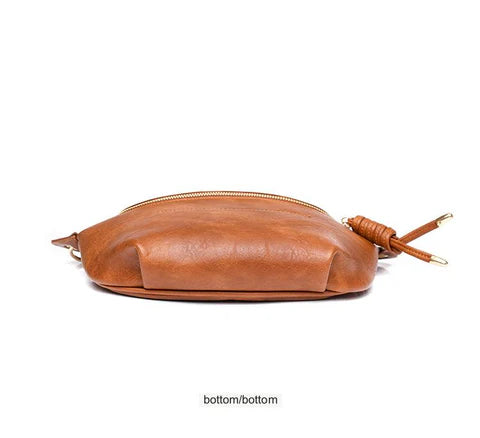 brown fanlosn pu leather crossbody chest bag women,custom,bottom