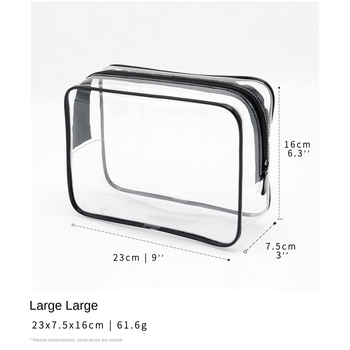 large large clear cosmetic bag for travel toiletries and cosmetics
