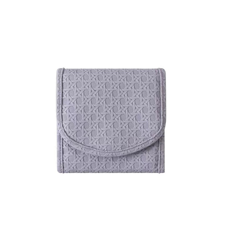 pu purple small travel jewelry case