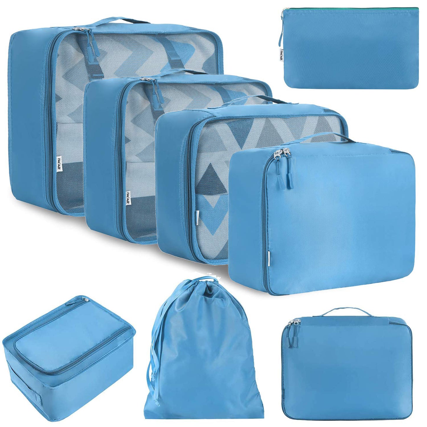 blue nylon fanlosn travel packing organizers,custom,front
