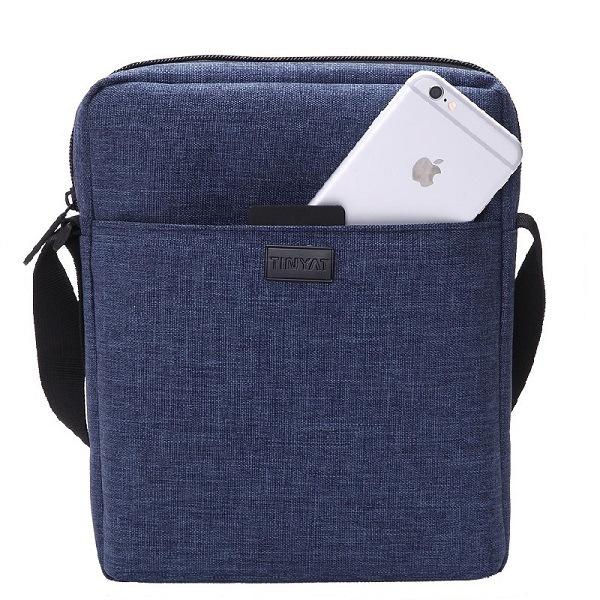 Customizable Men's Messenger Bag Simple Satchel Bag Business Casual Shoulder Bag
