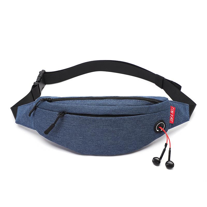 light blue fanlosn nylon funny bag,unisex,front