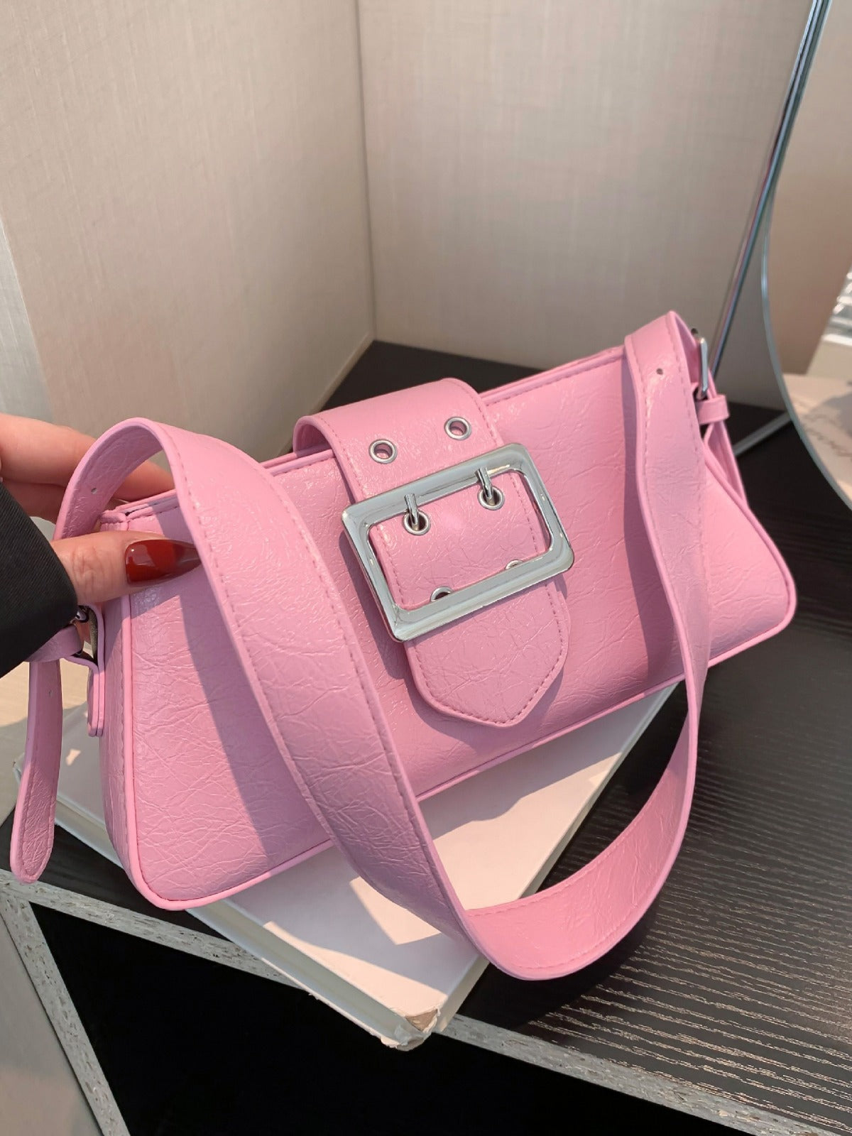 Fresh Elegant Fashion Underarm Bag for Women New Pure Color Trendy Versatile High Texture Trendy Crossbody Bag