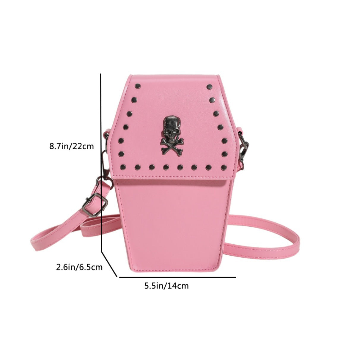 Autumn and Winter New Small Rivet Square Bag Retro Gothic Style Vertical Mobile Phone Bag Women's Cross-Body Bag