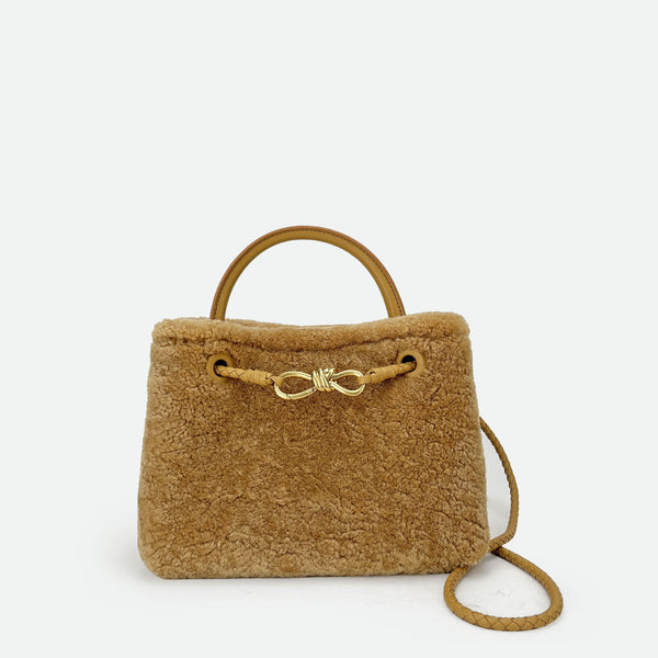 Lamb Wool Winter New Fashion Simple Women Handbag Purse Messenger Bag