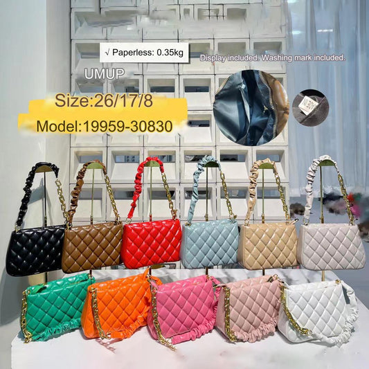 New Spring Cute Trendy Korean Style Rhombus Chain Bag Classic Style Shoulder Crossbody Bag Women's Bag Small Square Bag