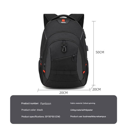 20x20x50cm business laptop backpack with oxford fabric material