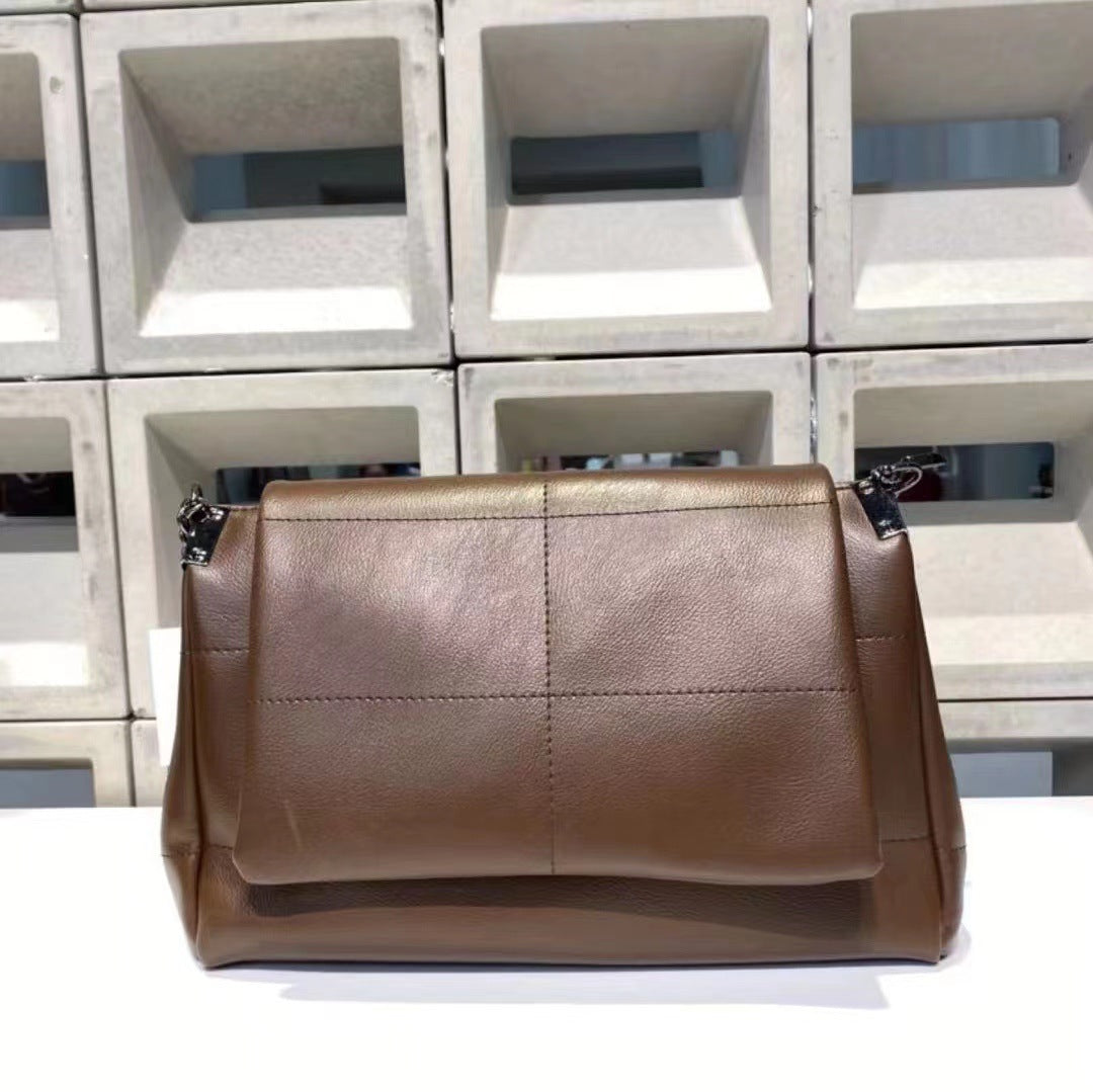 Women's Bag New Cute Shoulder Bag Casual Bag Women's Fashion Simple Cowhide Soft Leather Messenger Bag Women's Bag Wholesale