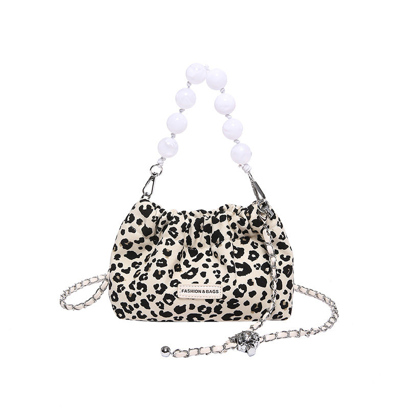 2024 Summer Top-Selling Product Fashion Beaded Portable Bucket Bag Trendy Commuter's All-Matching Women's Chain Shoulder Messenger Bag