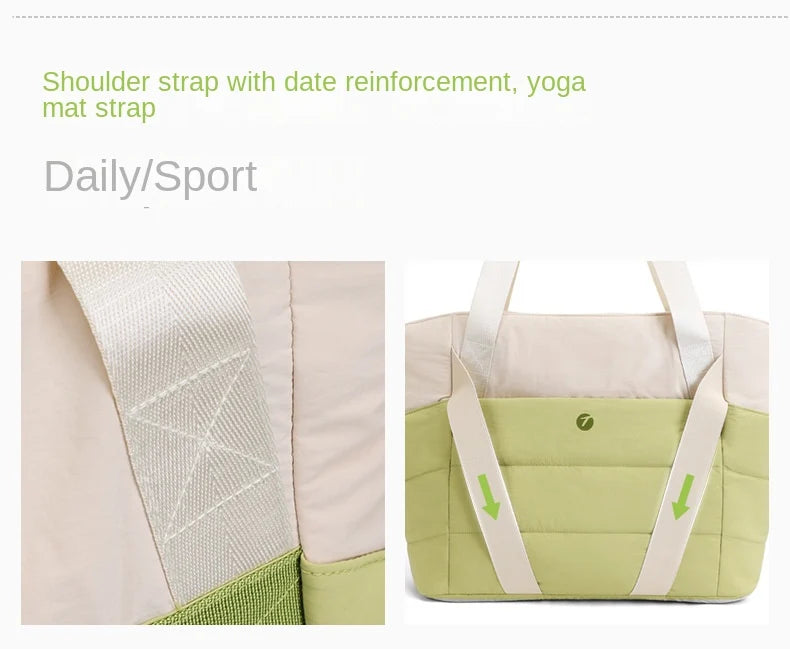 Custom Travel Tote Bag with Yoga Mat Strap & Laptop Compartment