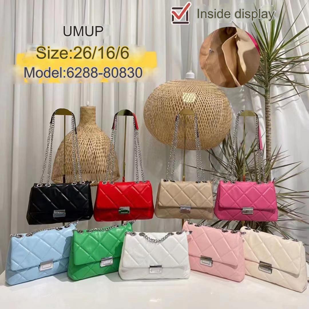 Simple Rhombus Embroidery Thread Shoulder Bag Fashion Retro Chain Handbag New Women's Bag Wholesale