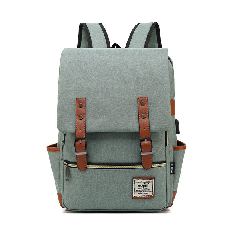 Customized New Product USB Personalized Retro Men's and Women's Outdoor Canvas Large Travel Backpack Fashion Backpack Wholesale