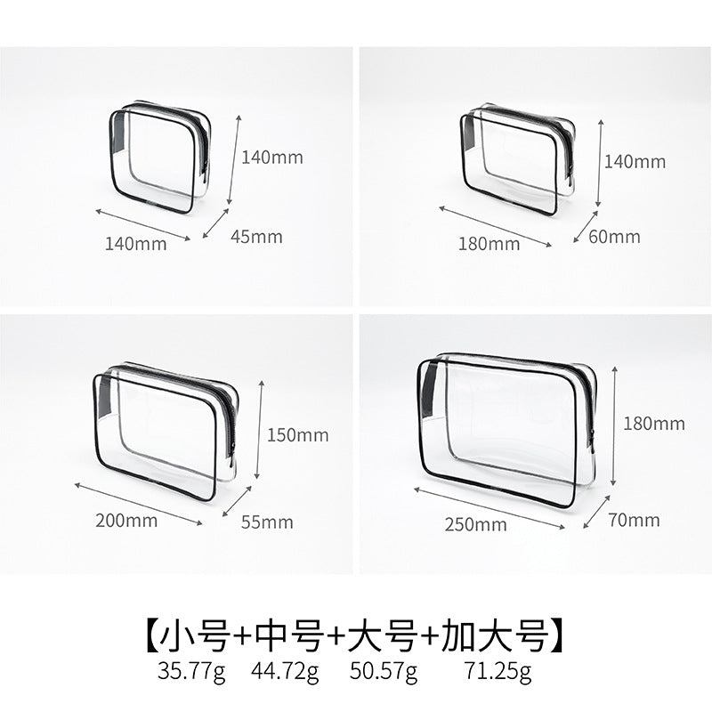 可定制新款化妆包批发大容量简约便携洗漱包干湿分离旅行收纳袋透明防水