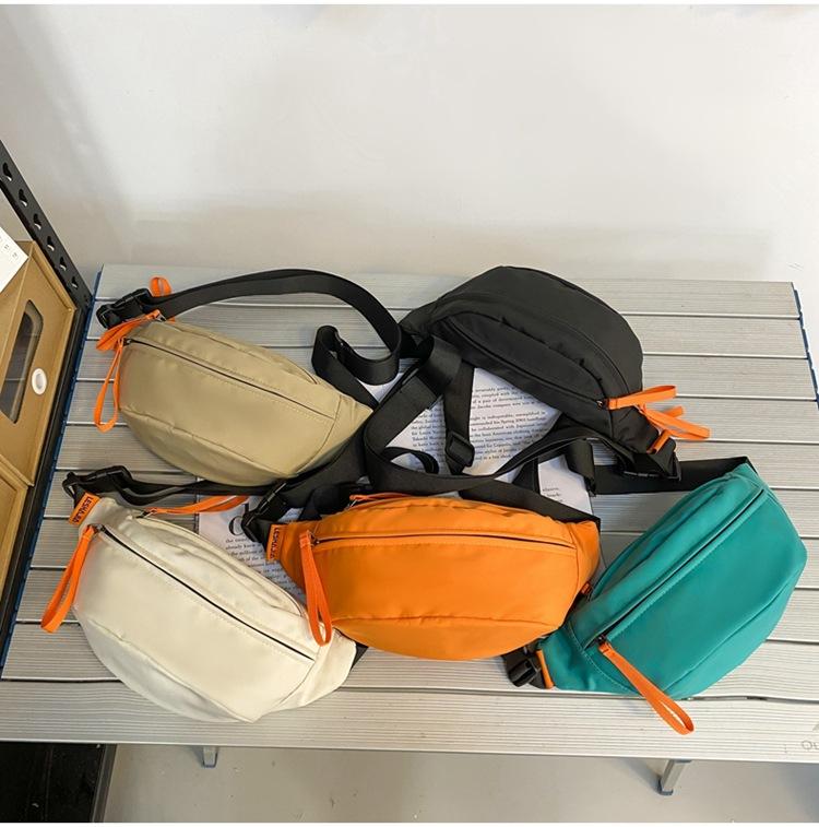 Wholesale Customizable New Girl Running Sports Chest Bag Simple Mobile Phone Waist Bag Student  Small Bag Male