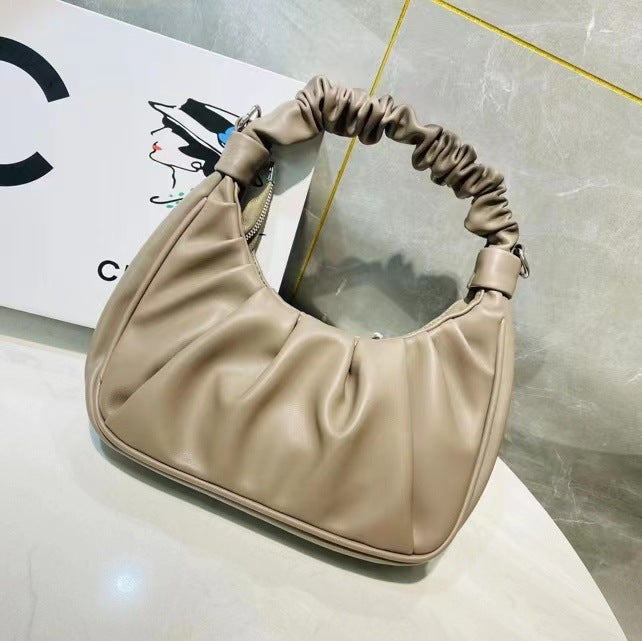 New Cloud Bag Underarm Bag Women's Handbag Advanced Texture Niche Design Fashionable All-Match Casual Pleated