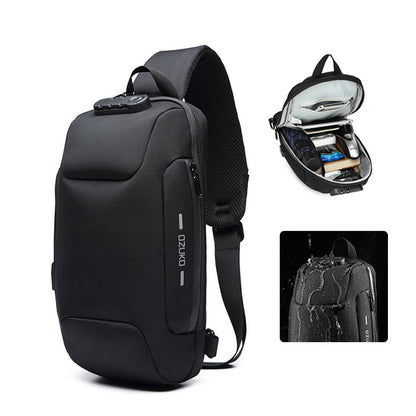 Customizable Men's Chest Bag - Outdoor Tactical Waterproof Shoulder Bag