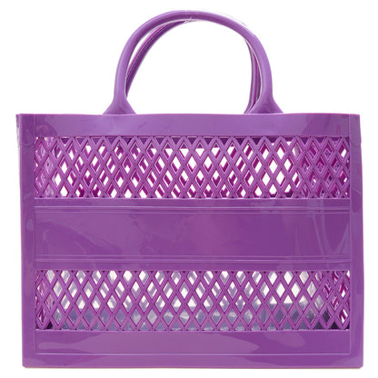 Summer New Candy Color Hollow Beach Bag Pvc Shopping Basket Jelly Bag