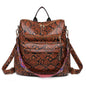 Customizable  Retro  Pu Leather Women's Backpack Backpacks For Teen Girls