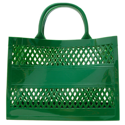 Summer New Candy Color Hollow Beach Bag Pvc Shopping Basket Jelly Bag