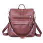 Customizable  Retro  Pu Leather Women's Backpack Backpacks For Teen Girls