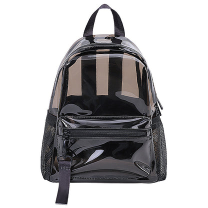 Customizable Thickened PVC Transparent Ladies Backpack Waterproof  Girls Schoolbag