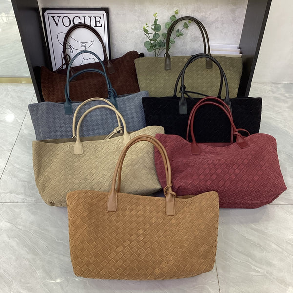 Leather Handbag New Retro Tote Bag Large Commuter Bag Underarm Bag