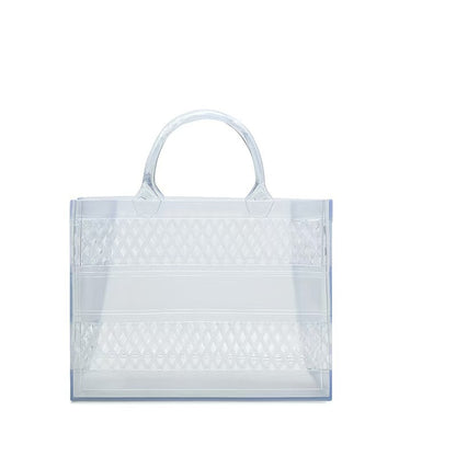 Summer New Candy Color Hollow Beach Bag Pvc Shopping Basket Jelly Bag