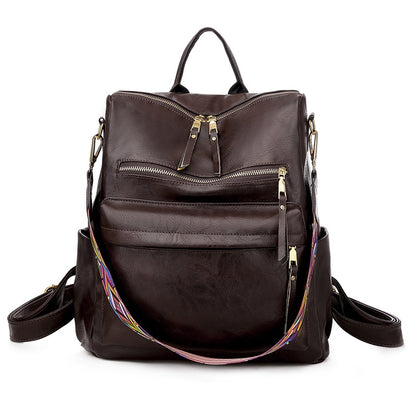 Customizable  Retro  Pu Leather Women's Backpack Backpacks For Teen Girls
