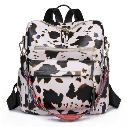Customizable  Retro  Pu Leather Women's Backpack Backpacks For Teen Girls