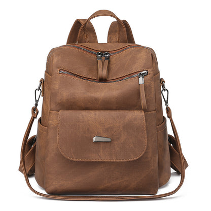 Customizable Korean Women's Backpack - PU Leather Ladies Backpack