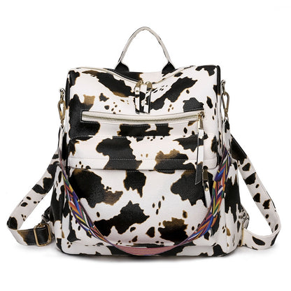 Customizable  Retro  Pu Leather Women's Backpack Backpacks For Teen Girls