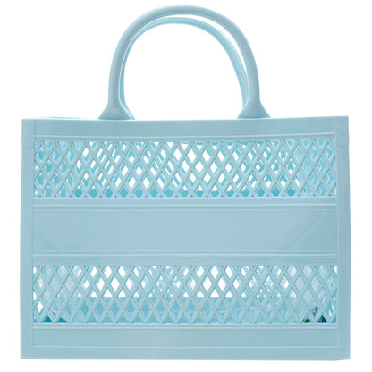 Summer New Candy Color Hollow Beach Bag Pvc Shopping Basket Jelly Bag