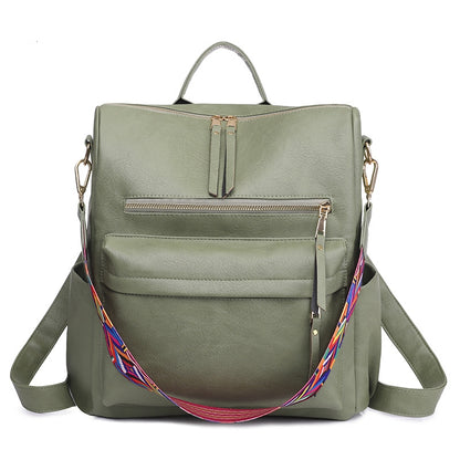 Customizable  Retro  Pu Leather Women's Backpack Backpacks For Teen Girls