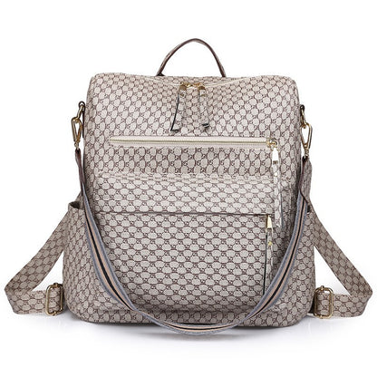 Customizable  Retro  Pu Leather Women's Backpack Backpacks For Teen Girls