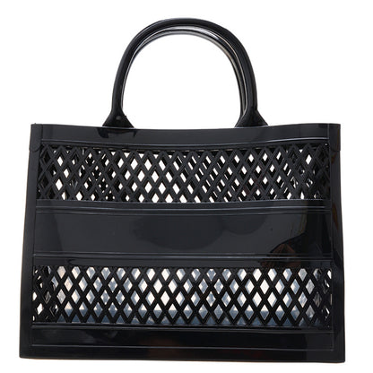 Summer New Candy Color Hollow Beach Bag Pvc Shopping Basket Jelly Bag