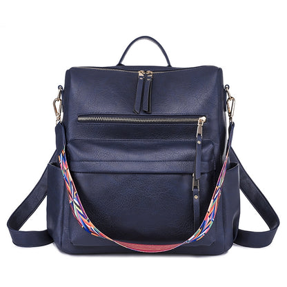 Customizable  Retro  Pu Leather Women's Backpack Backpacks For Teen Girls