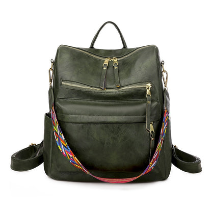 Customizable  Retro  Pu Leather Women's Backpack Backpacks For Teen Girls