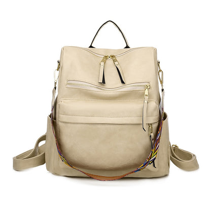 Customizable  Retro  Pu Leather Women's Backpack Backpacks For Teen Girls
