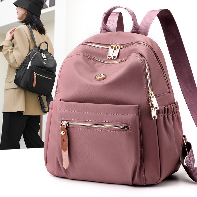 Wholesale Customizable New Women's Large Capacity Backpack Korean Fashion Casual Backpack Waterproof Nylon Bag