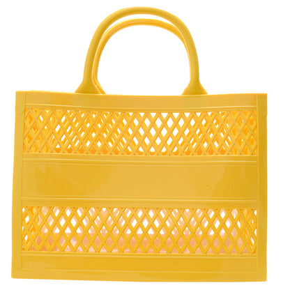 Summer New Candy Color Hollow Beach Bag Pvc Shopping Basket Jelly Bag