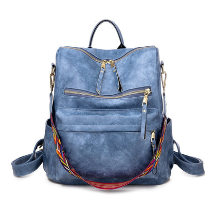 Customizable  Retro  Pu Leather Women's Backpack Backpacks For Teen Girls