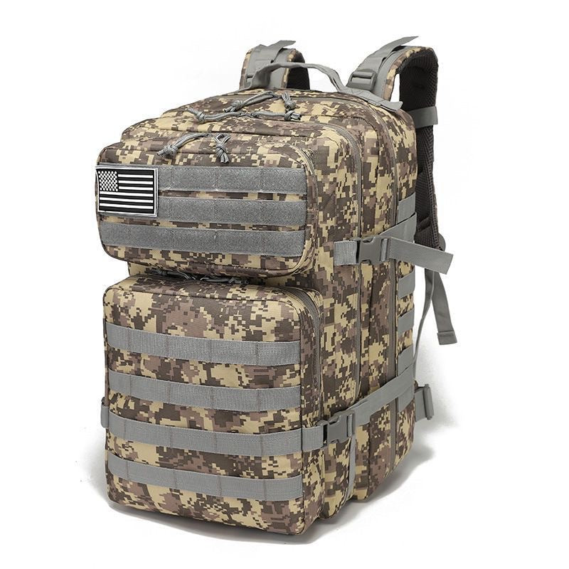 acu camouflage tactical backpack with molle webbing and compression straps