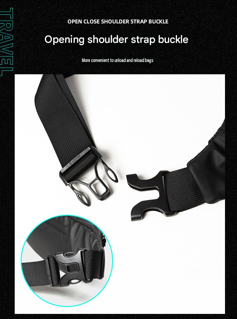 adjustable waist pack strap with quick-release buckle for easy fastening and removal