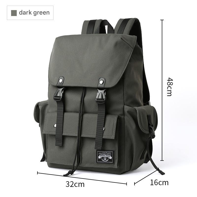 dark green fanlosn korean style backpack students,custom,dimensions
