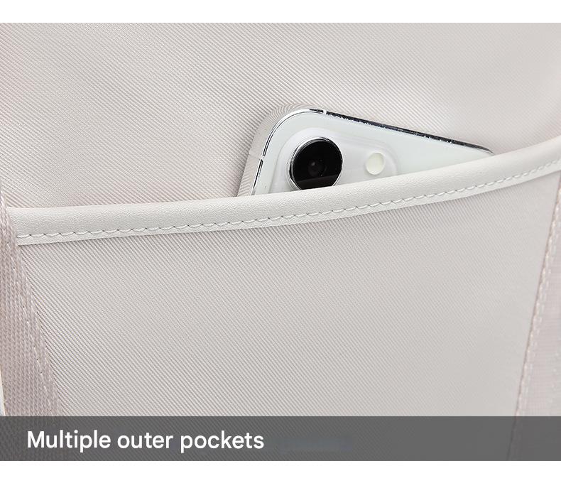 backpack with multiple outer pockets for daily storage
