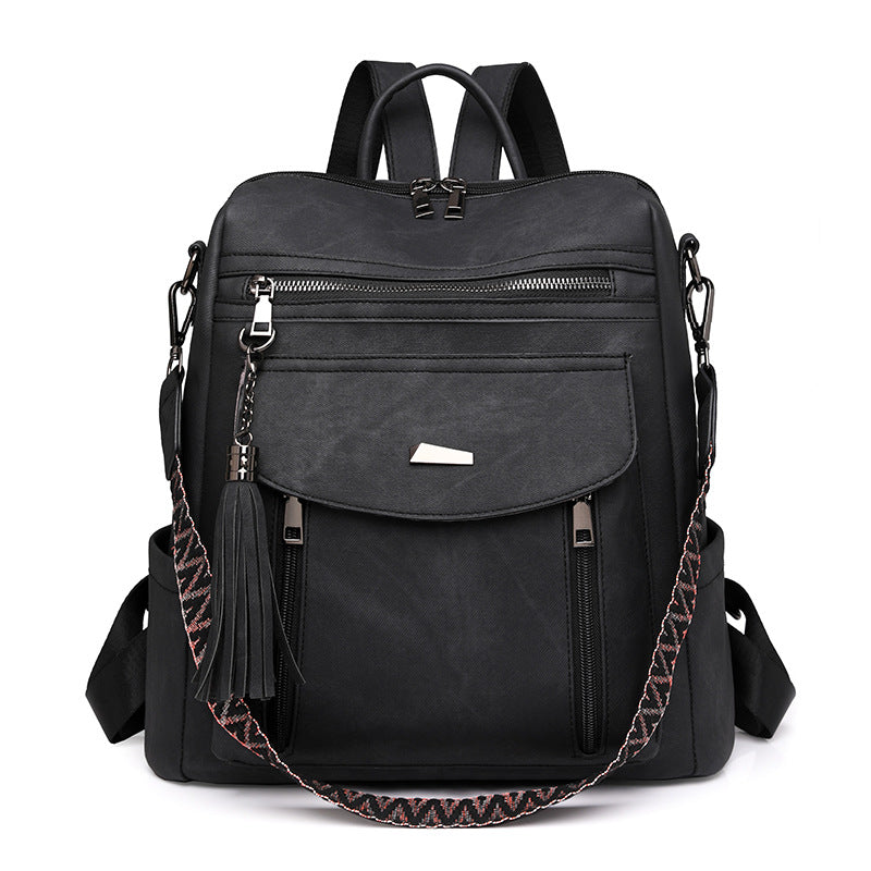 black​ pu backpack,women,front
