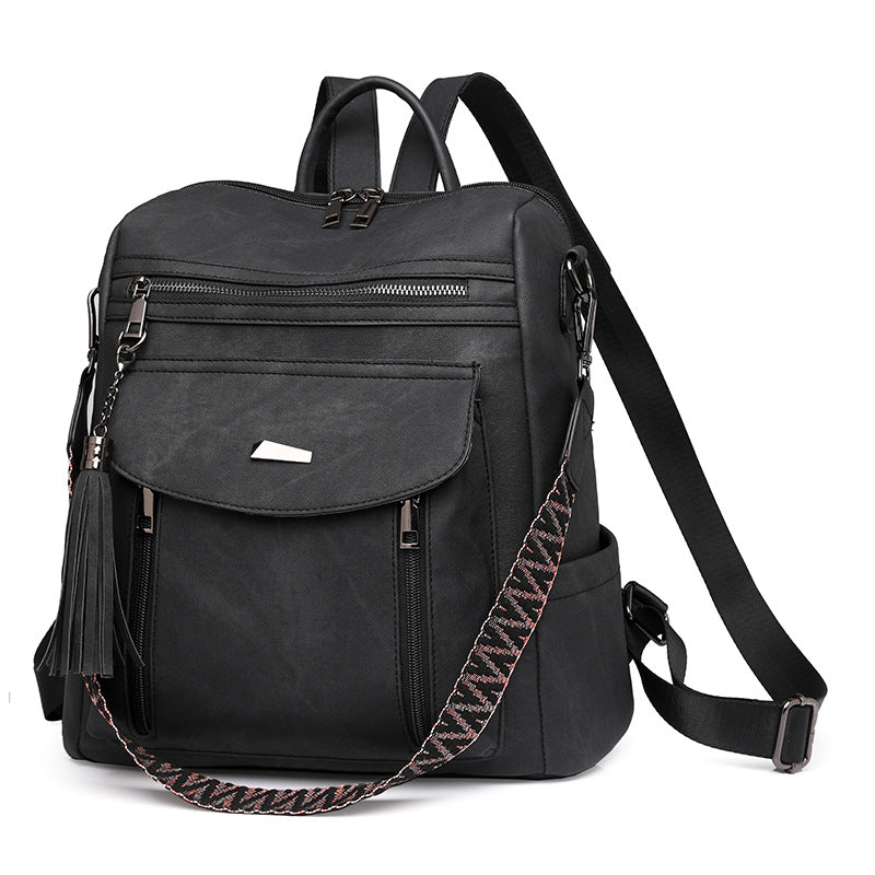 black​ pu backpack,women,side