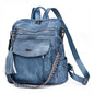 blue​ pu backpack,women,side 02