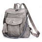 gray​ pu backpack,women,side