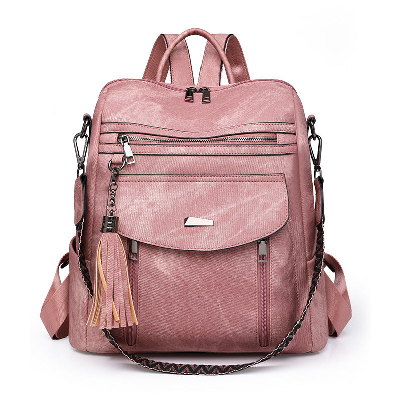 pink​ pu backpack,women,front